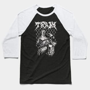 Trash - Hard Core Artwork Baseball T-Shirt